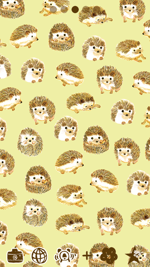 Happy Hedgehog 幸せのハリネズミ きせかえタッチ詳細ページ Pavish Pattern Cmn Detail Ktouch Set V02 21085